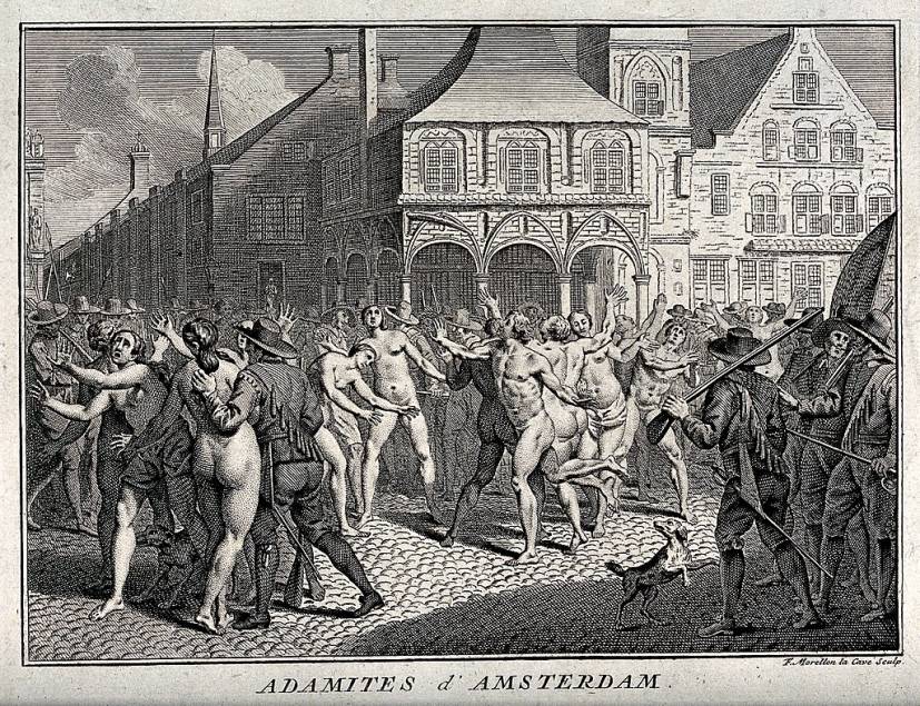 Descripción: https://upload.wikimedia.org/wikipedia/commons/thumb/d/d3/The_arrest_of_Adamites_in_a_public_square_in_Amsterdam._Etch_Wellcome_V0035701.jpg/1024px-The_arrest_of_Adamites_in_a_public_square_in_Amsterdam._Etch_Wellcome_V0035701.jpg