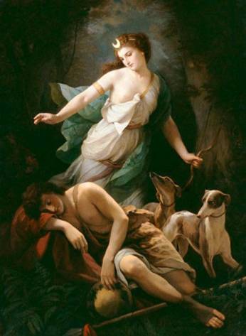 Resultado de imagen de Diane et Endymion par Johann Grund