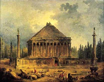 Resultado de imagen de Hubert ROBERT Mausolée d'Halicarnasse