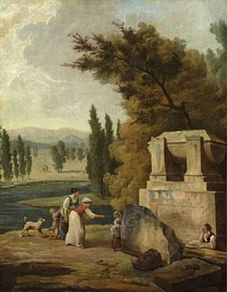 Resultado de imagen de Hubert ROBERT Le tombeau de Jean-Jacques Rousseau