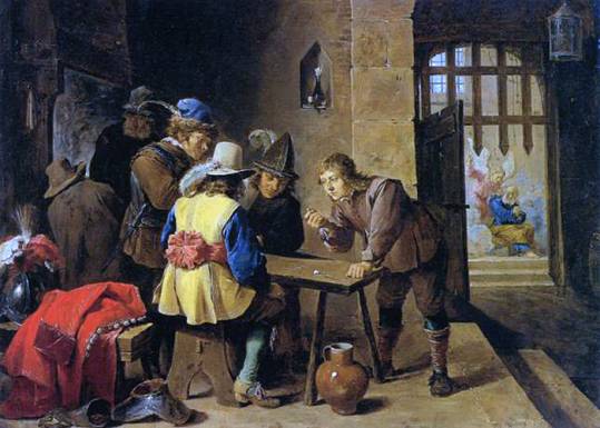 Resultado de imagen de Reniement de Saint Pierre par Teniers