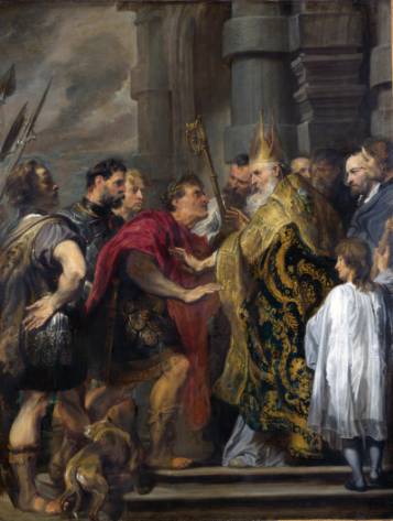 Resultado de imagen de Van Dyck, saint Ambroise et Théodose