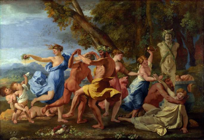 Resultado de imagen de Bacchanales au Dieu Pan, Nicolas Poussin