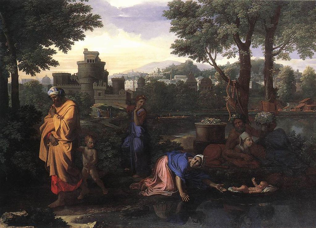 https://upload.wikimedia.org/wikipedia/commons/thumb/6/62/Nicolas_Poussin_-_The_Exposition_of_Moses_-_WGA18335.jpg/1024px-Nicolas_Poussin_-_The_Exposition_of_Moses_-_WGA18335.jpg